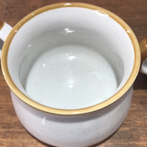 ✨Sold✨ Vintage Stoneware Pea Soup Mugs Set Of Two Made In Korea - Picture 6 of 11